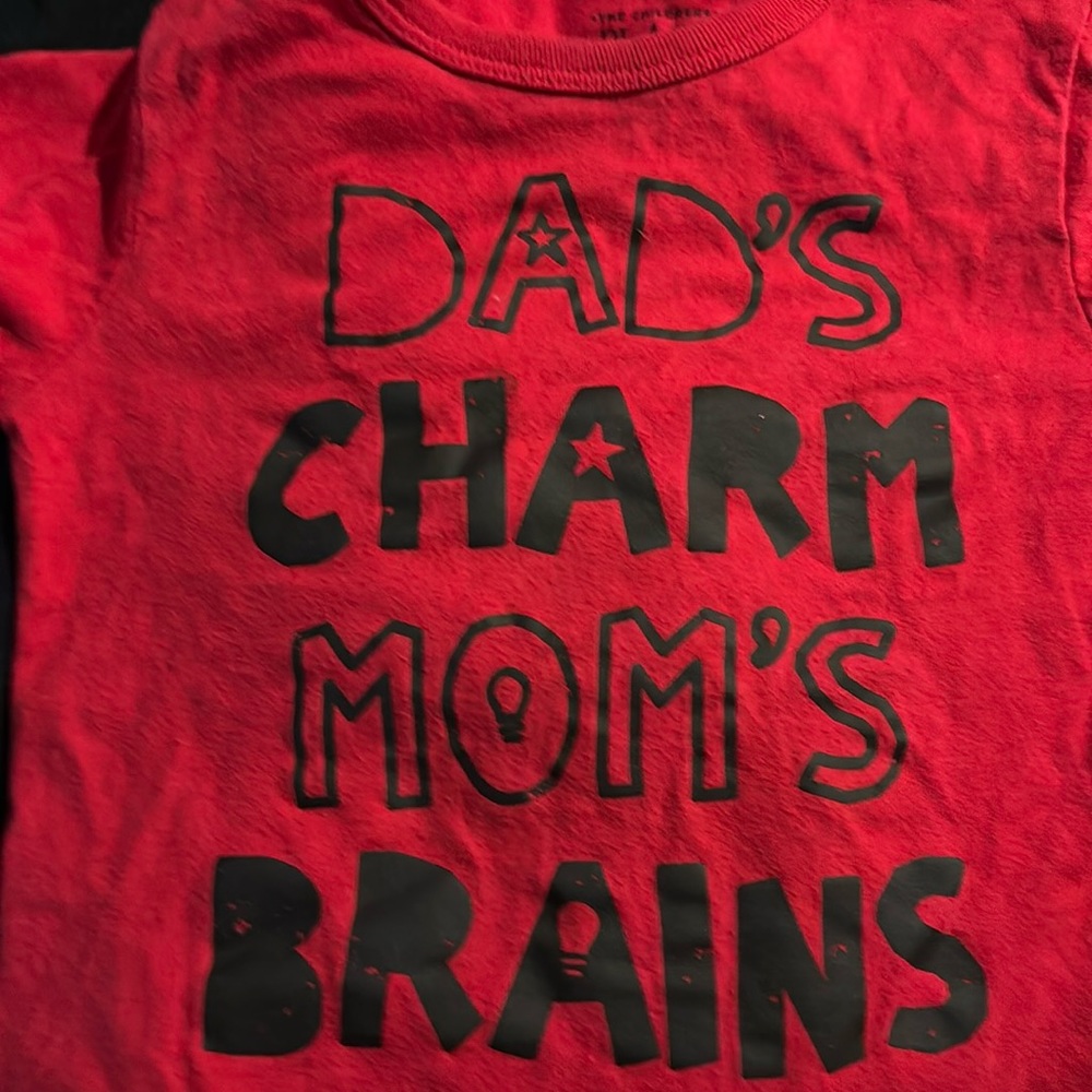 Dad’s room, mom’s brains, cutest shirt, Childrens place, 18–24, M/M T-shirt